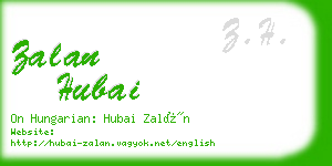 zalan hubai business card